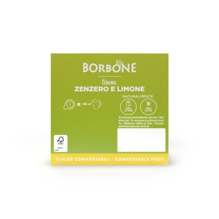 Borbone 18 Cialde Tisana Zenzero e Limone Sistema ESE