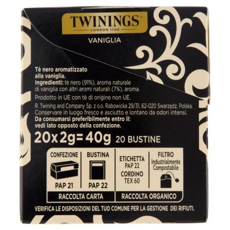 Twinings Tè nero alla Vaniglia 25 filtri