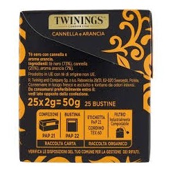 Twinings Tè nero Arancia e Cannella 25 filtri